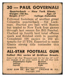 1948 Leaf #030 Paul Governali Giants VG 519495