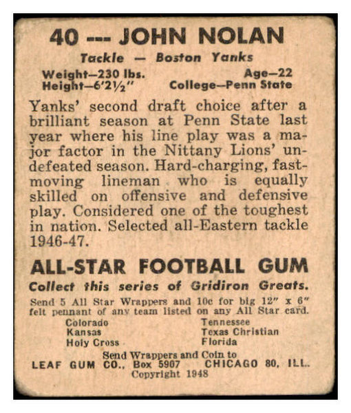 1948 Leaf #040 John Nolan Yanks GD-VG 519505