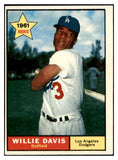 1961 Topps Baseball #506 Willie Davis Dodgers EX 519517