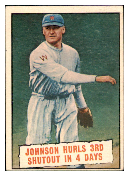 1961 Topps Baseball #409 Walter Johnson Senators EX 519519