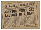 1961 Topps Baseball #409 Walter Johnson Senators EX 519519