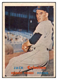 1957 Topps Baseball #297 Jack Crimian Tigers EX 519524