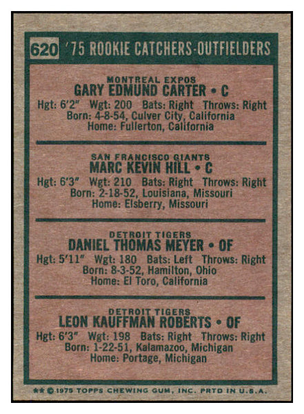 1975 Topps Baseball #620 Gary Carter Expos EX-MT 519529