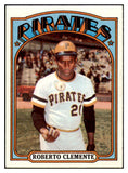 1972 Topps Baseball #309 Roberto Clemente Pirates GD-VG ink back 519543