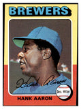 1975 Topps Baseball #660 Hank Aaron Brewers EX-MT 519550