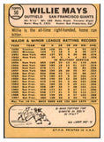 1968 Topps Baseball #050 Willie Mays Giants EX 519553