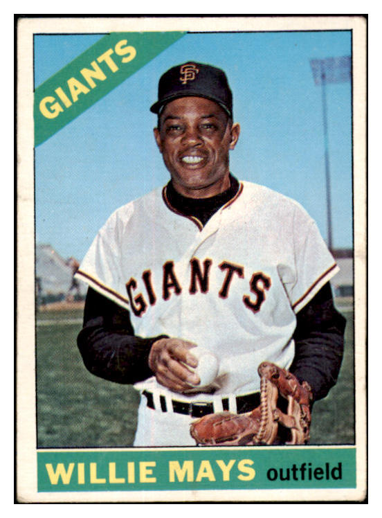 1966 Topps Baseball #001 Willie Mays Giants VG-EX 519558