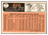 1966 Topps Baseball #001 Willie Mays Giants VG-EX 519558