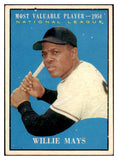 1961 Topps Baseball #482 Willie Mays MVP Giants VG-EX 519563