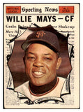 1961 Topps Baseball #579 Willie Mays A.S. Giants Good ink back 519564