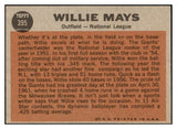 1962 Topps Baseball #395 Willie Mays A.S. Giants EX-MT 519565