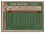 1976 Topps Baseball #600 Tom Seaver Mets EX 519574