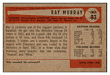 1954 Bowman Baseball #083 Ray Murray A's NR-MT 519589