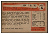 1954 Bowman Baseball #183 Matt Batts Tigers NR-MT 519601