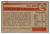 1954 Bowman Baseball #118 Bob Boyd White Sox NR-MT 519608