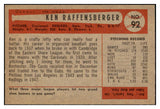 1954 Bowman Baseball #092 Ken Raffensberger Reds NR-MT 519612