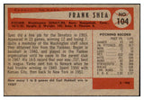 1954 Bowman Baseball #104 Frank Shea Senators NR-MT 519618