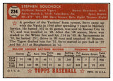 1952 Topps Baseball #234 Steve Souchock Tigers EX 519624