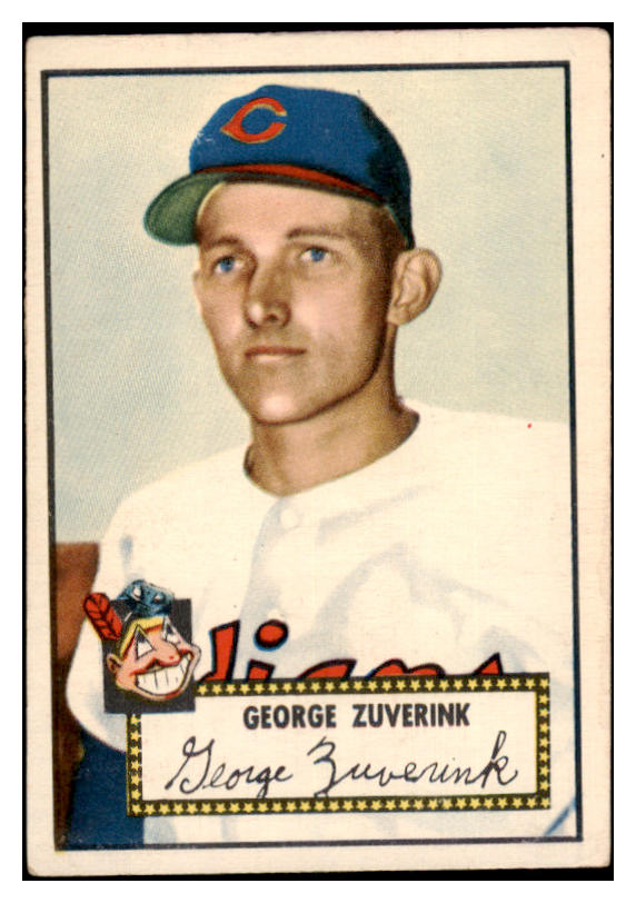 1952 Topps Baseball #199 George Zuverink Indians EX 519626