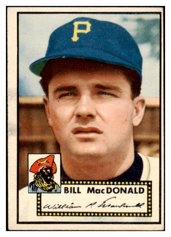 1952 Topps Baseball #138 Bill Macdonald Pirates EX 519629