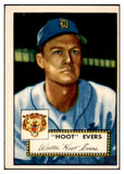 1952 Topps Baseball #222 Hoot Evers Tigers EX 519631