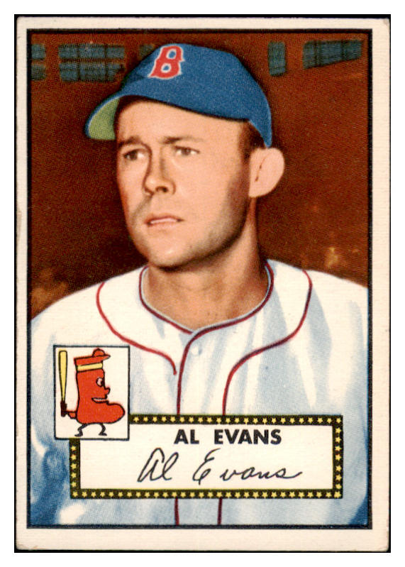 1952 Topps Baseball #152 Al Evans Red Sox EX 519635