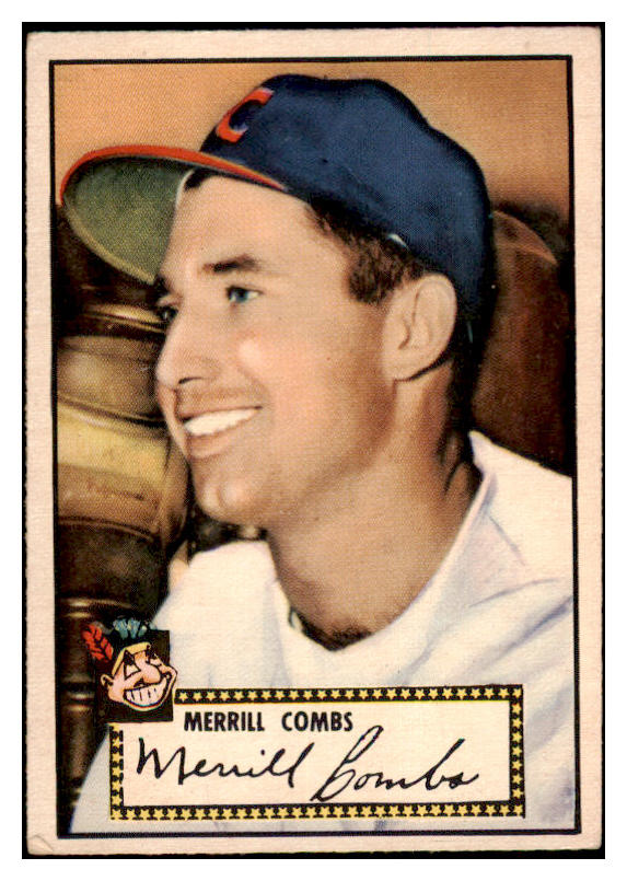 1952 Topps Baseball #018 Merrill Combs Indians EX Red 519643