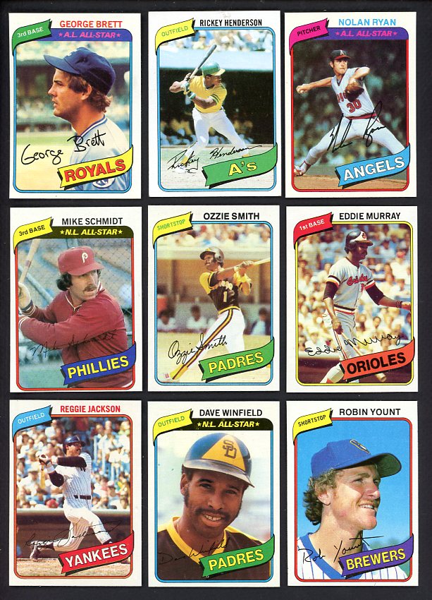 1980 Topps Baseball Complete Set EX-MT/NR-MT Henderson Ryan 519649