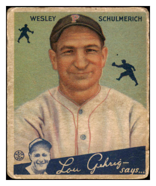 1934 Goudey #054 Wes Schulmerich Reds Good 519689