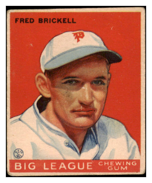 1933 Goudey #038 Fred Brickell Phillies VG 519702