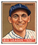 1933 Goudey #178 Jackie Warner Phillies Good 519705