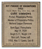 1951 Berk Ross #004-9 Curt Simmons Phillies EX-MT 519715