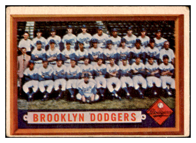 1957 Topps Baseball #324 Brooklyn Dodgers Team VG 519741