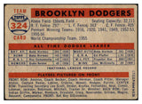 1957 Topps Baseball #324 Brooklyn Dodgers Team VG 519741