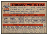 1957 Topps Baseball #329 Chicago White Sox Team VG-EX 519746