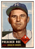 1953 Topps Baseball #254 Preacher Roe Dodgers Good 519752