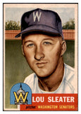 1953 Topps Baseball #224 Lou Sleater Senators EX 519755