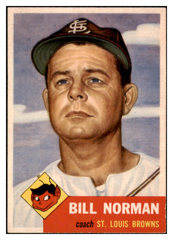 1953 Topps Baseball #245 Bill Norman Browns NR-MT 519769