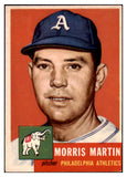 1953 Topps Baseball #227 Morrie Martin A's EX-MT 519776