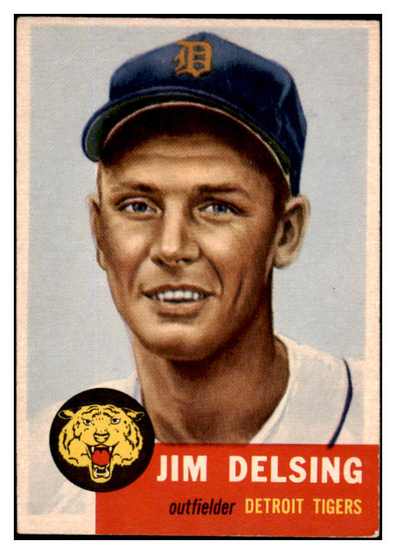 1953 Topps Baseball #239 Jim Delsing Tigers EX 519785