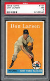 1958 Topps Baseball #161 Don Larsen Yankees PSA 7 NM 519816