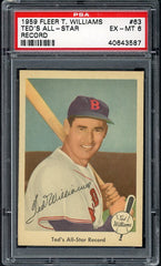 1959 Fleer Ted Williams #063 All Star Record PSA 6 EX-MT 519822