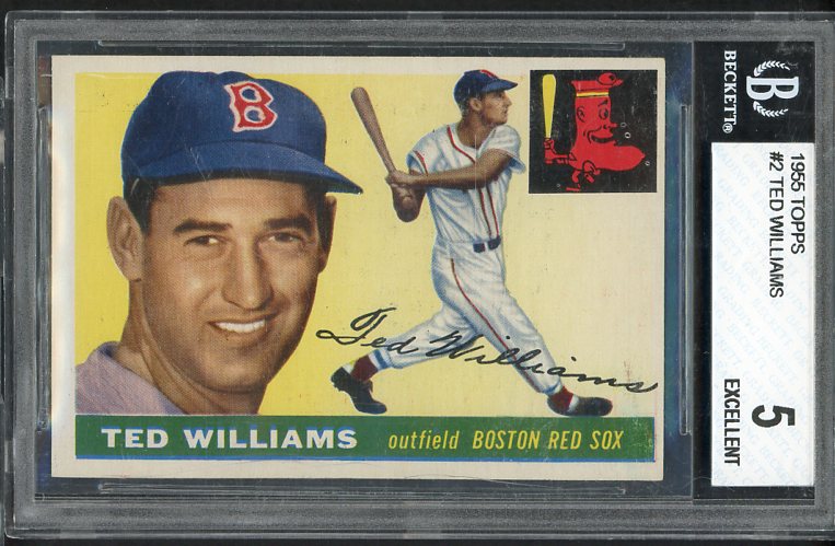 1955 Topps Baseball #002 Ted Williams Red Sox BVG 5 EX 519836