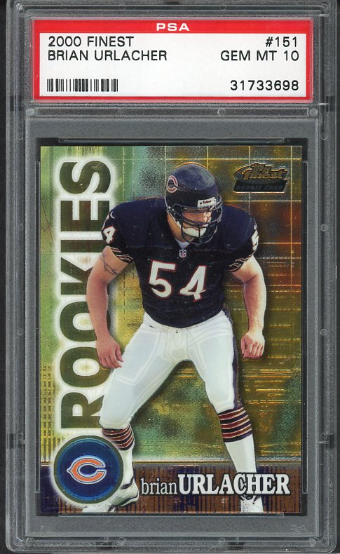 2000 Topps Finest #151 Brian Urlacher Bears PSA 10 GEM MINT 519839