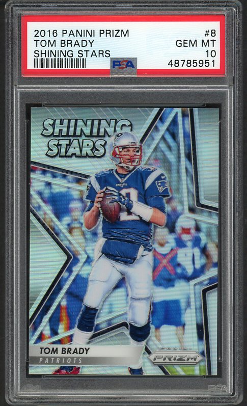 2016 Panini Prizm #008 Tom Brady Patriots PSA 10 GEM MINT 519842