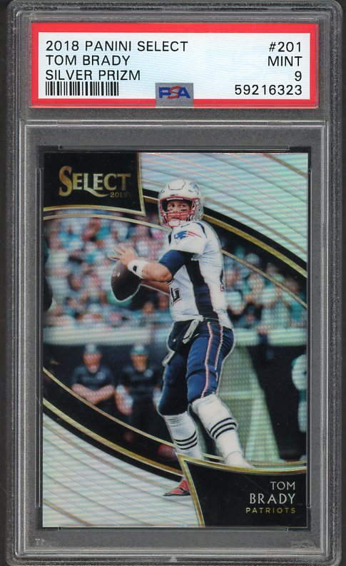 2018 Panini Select Prizm #201 Tom Brady Patriots PSA 9 MINT 519853