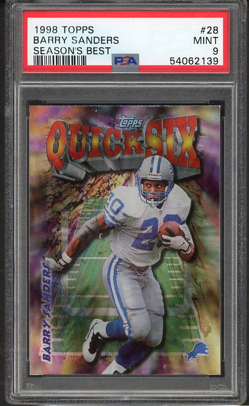 1998 Topps Seasons Best #028 Barry Sanders Lions PSA 9 MINT 519855