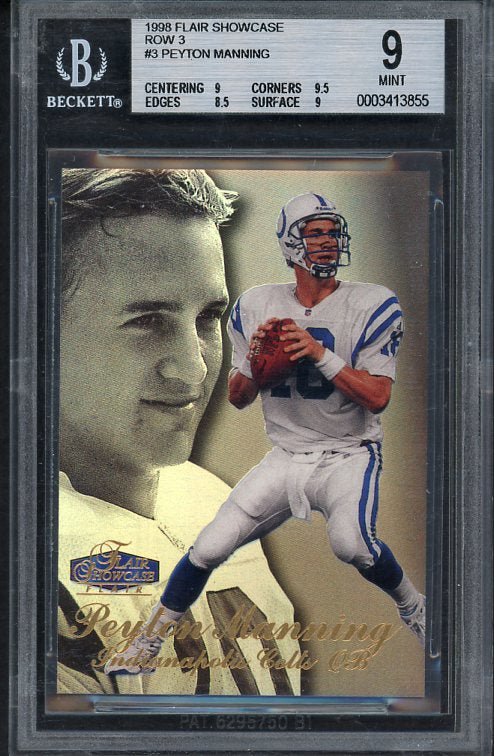 1998 Flair Showcase #003 Peyton Manning Colts BVG 9 MINT 519872