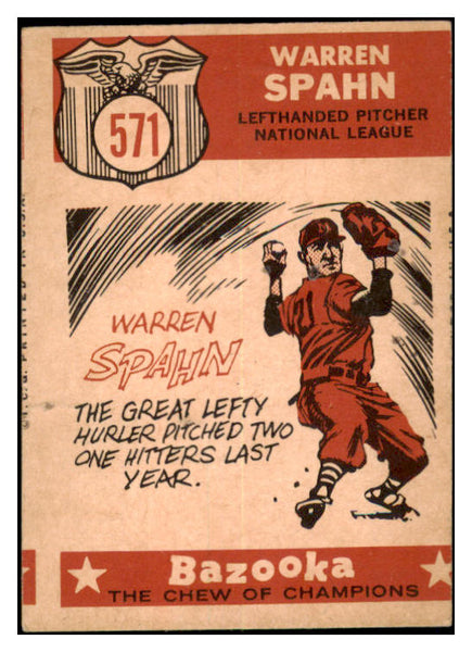 1959 Topps Baseball #571 Warren Spahn A.S. Braves Good 519879