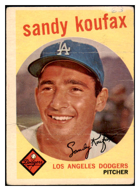 1959 Topps Baseball #163 Sandy Koufax Dodgers Fair 519884